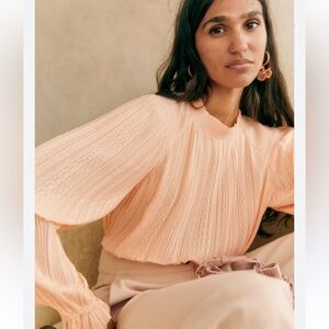 Sézane sibie blouse in rosy beige - size 40 / 8